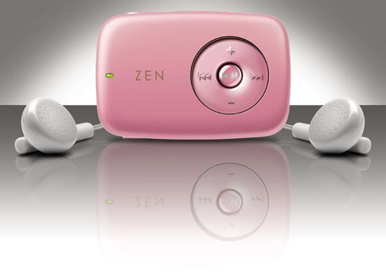 Creative Zen Stone 1 GB sa integrisanim zvučnikom - pink - pogled 4