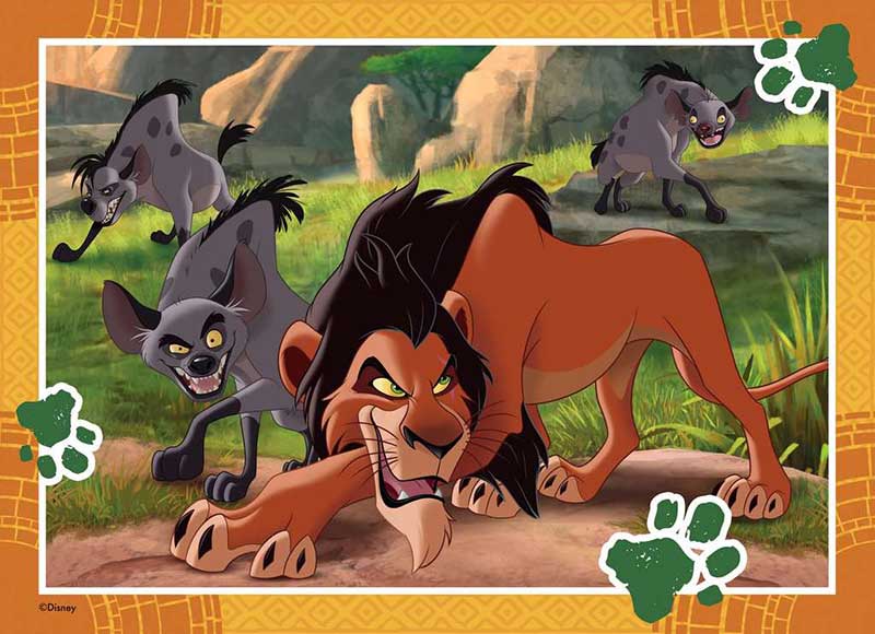 Puzzle slagalica za decu 4x42 dela Disney Lion king Ravensburger 12004058 - pogled 4
