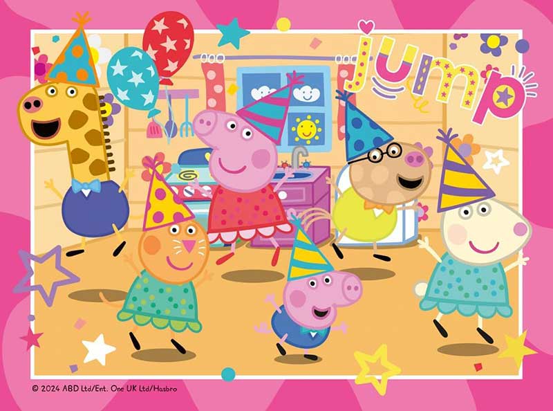 Puzzle slagalica za decu 4u1 Peppa Pig Party Ravensburger 12004016 - pogled 4