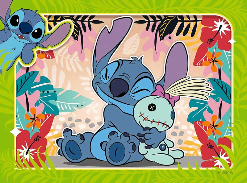 Puzzle slagalica za decu 4u1 Disney Stitch Ravensburger 12001069 - pogled 4