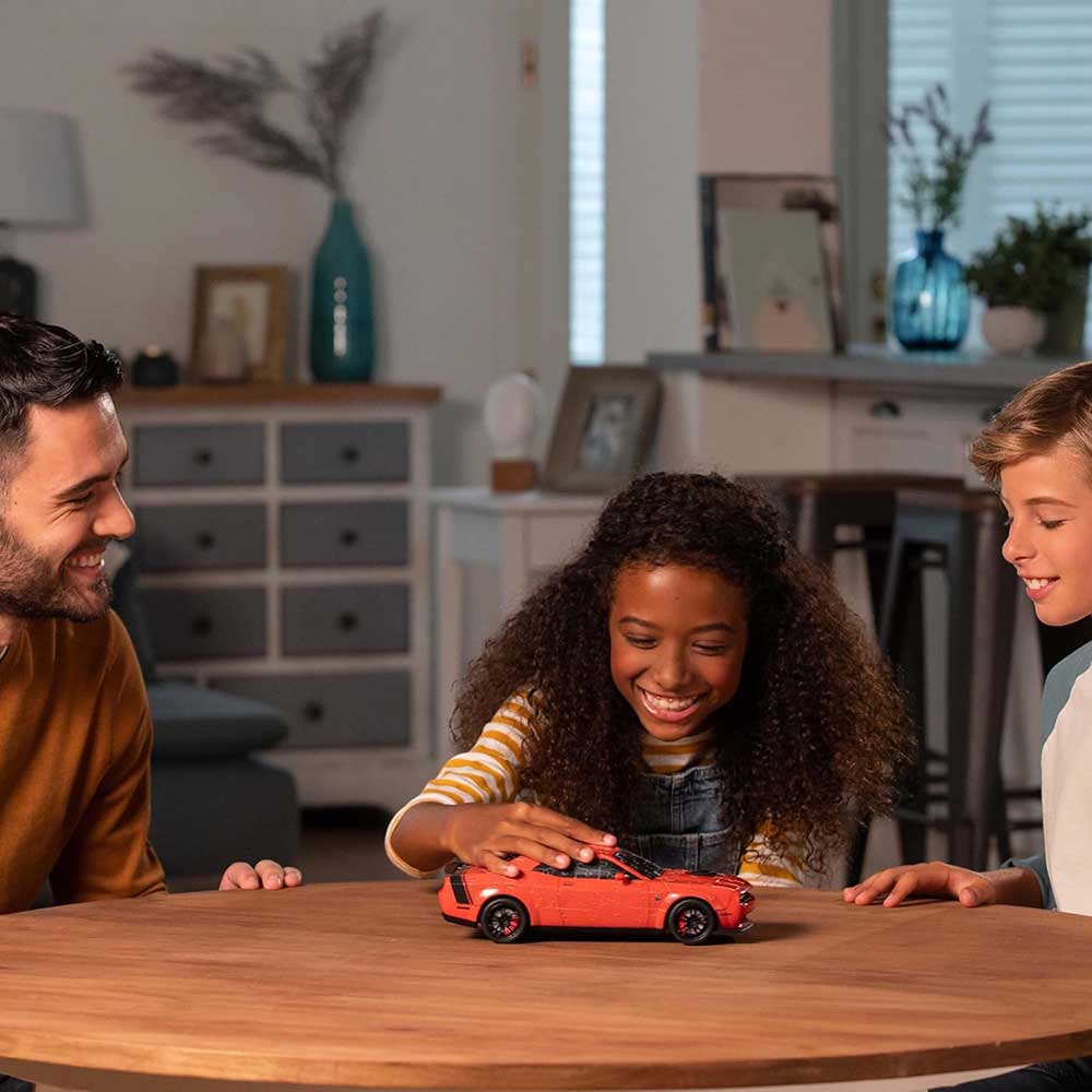 3D Puzzle Automobil Dodge Challenger R/T Scat Pack Widebody red Ravensburger 11284 - pogled 4