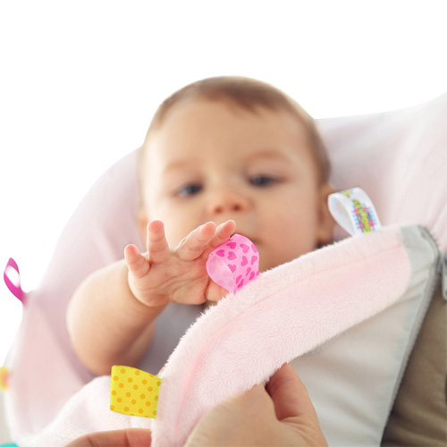 Taggies by Bright Starts Duboki zimski pokrivač za kolica i autosedište Pink Monkey - pogled 4