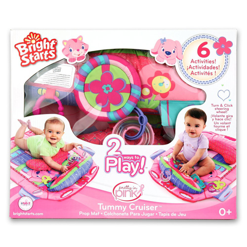Bright Starts Bebi podloga za igru Tummy Cruiser pink - pogled 4