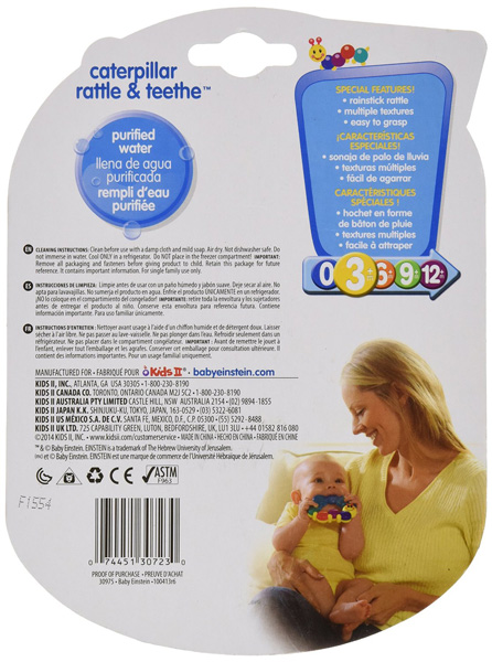 Baby Einstein by Bright Starts Zvečka i bebi glodalica Gusenica - pogled 4