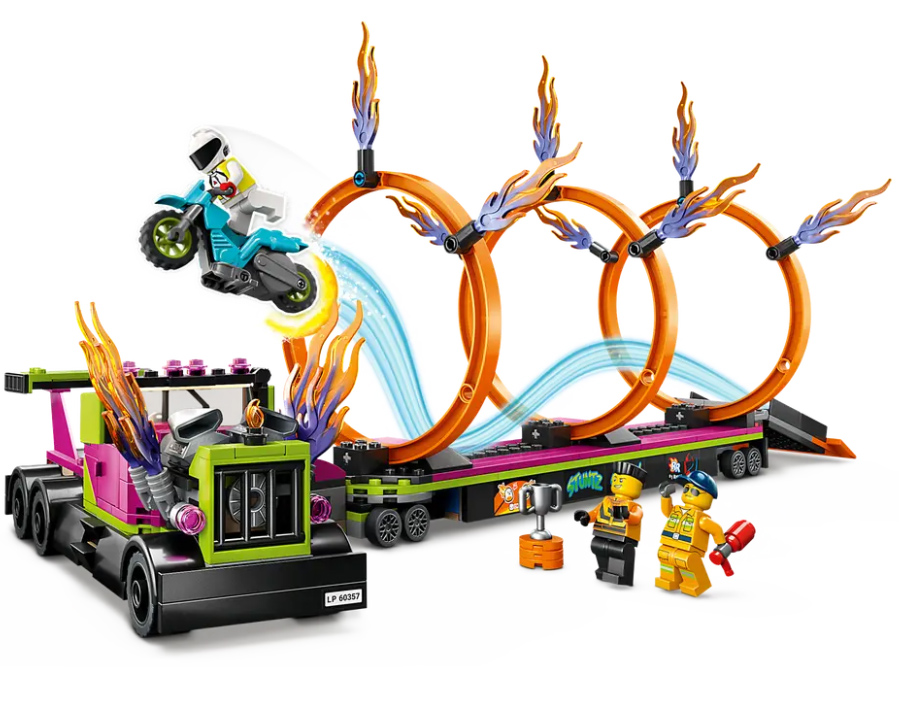 LEGO® City Kocke Stuntz Akrobatski kamion sa vatrenim prstenovima 60357 - pogled 4
