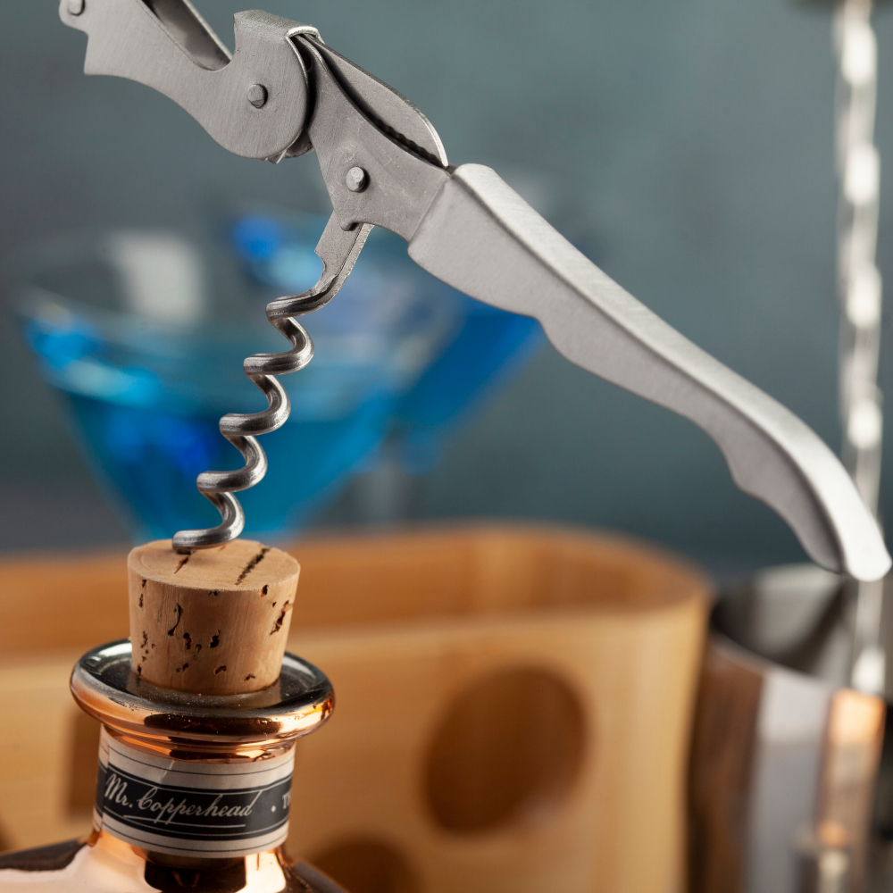 Koktel majstor set sa postoljem od bambusa - pogled 4