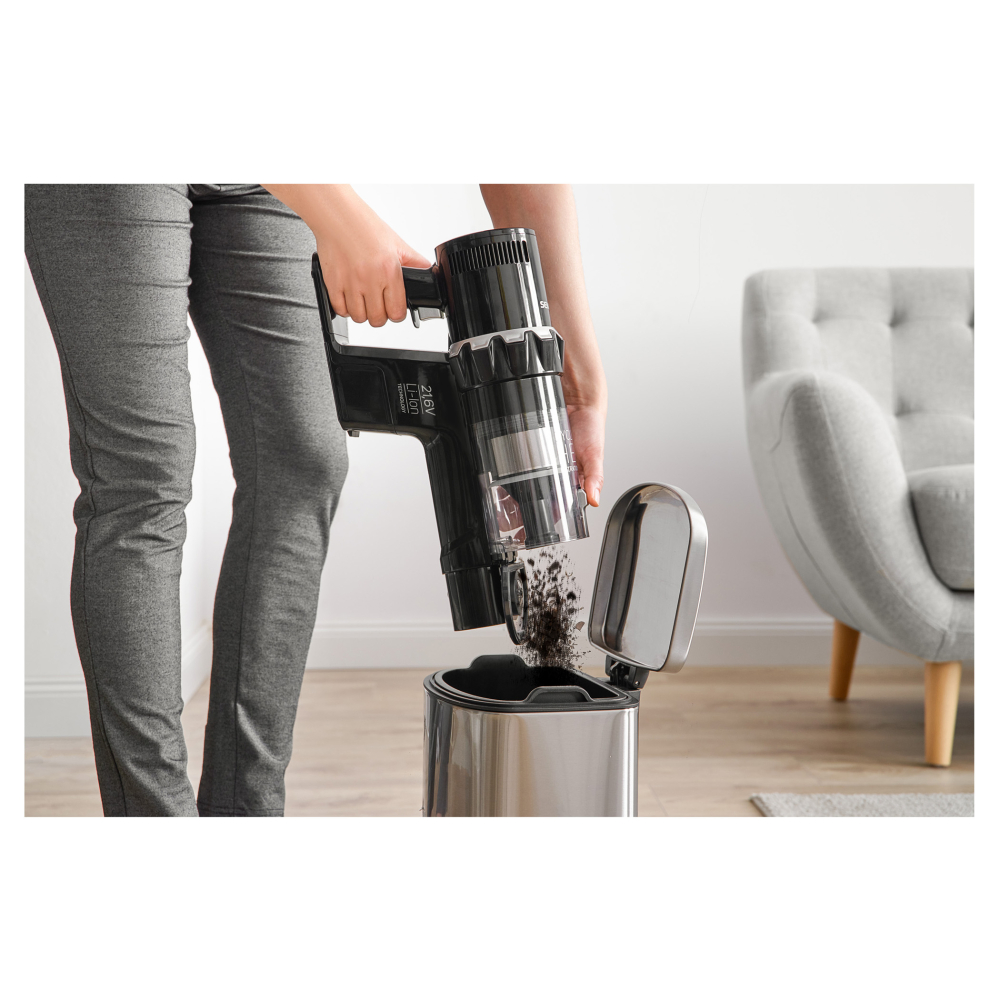 Bežični štapni usisivač 2 u 1 sa posudom Sencor SVC 7523BK - pogled 4