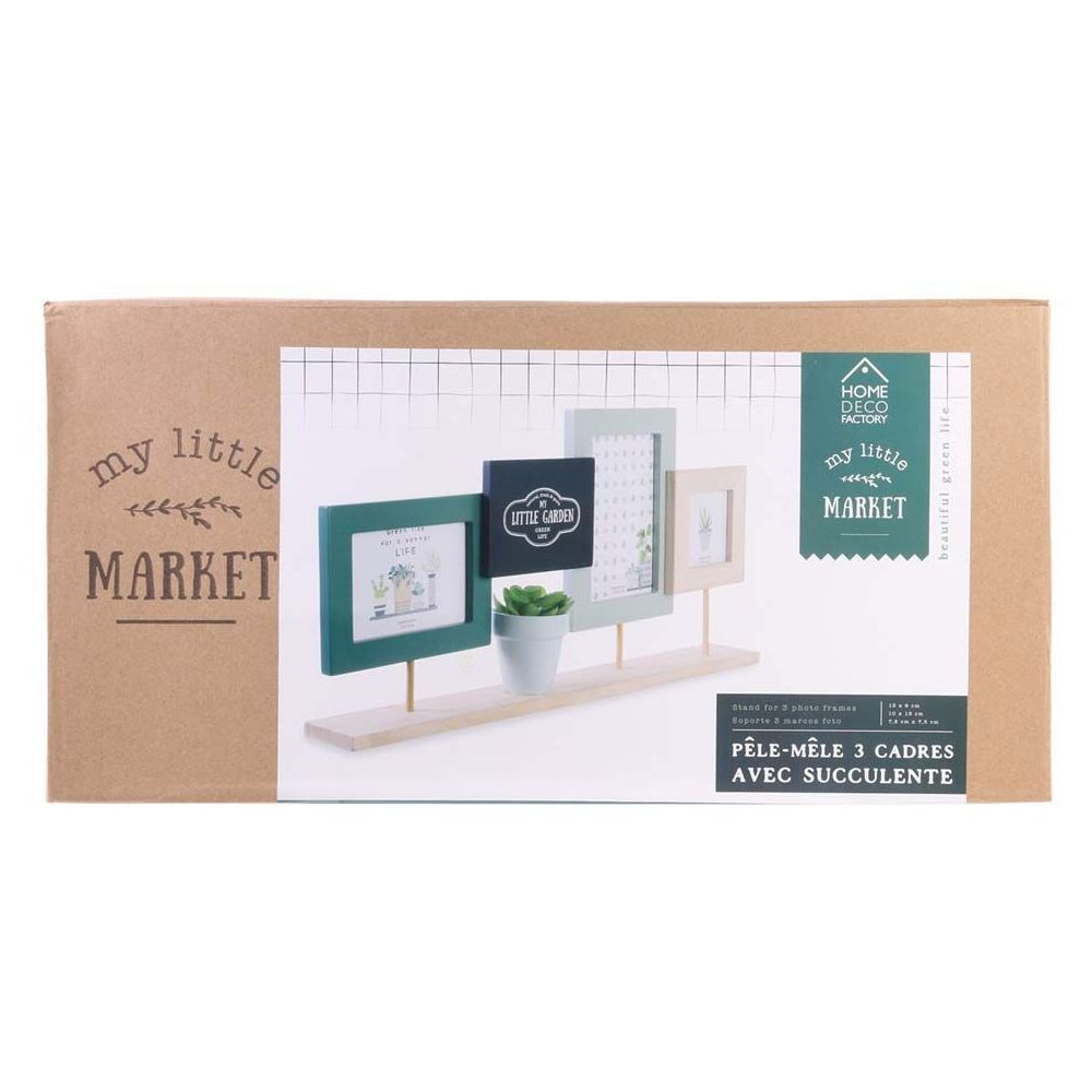 Ram za tri slike sa veštačkom biljkom 48cm - pogled 4