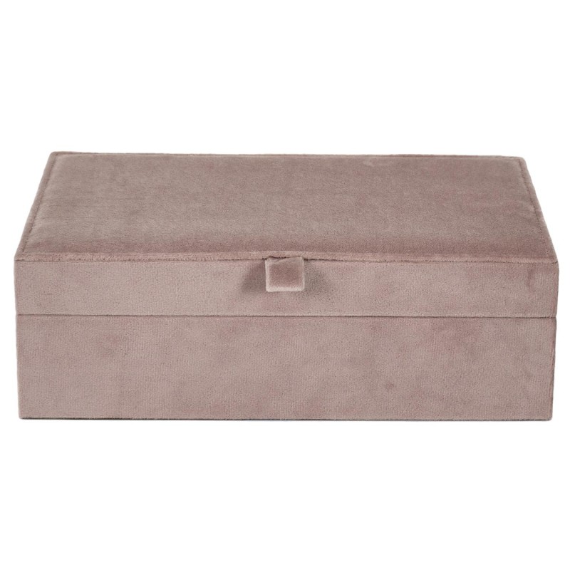 Kutija za nakit i satove sa ogledalom Pliš Roze - pogled 4