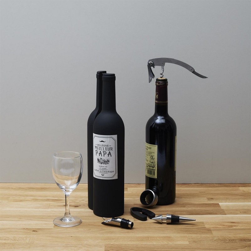 Set alata za otvaranje vina u poklon flaši 5 delova - pogled 4
