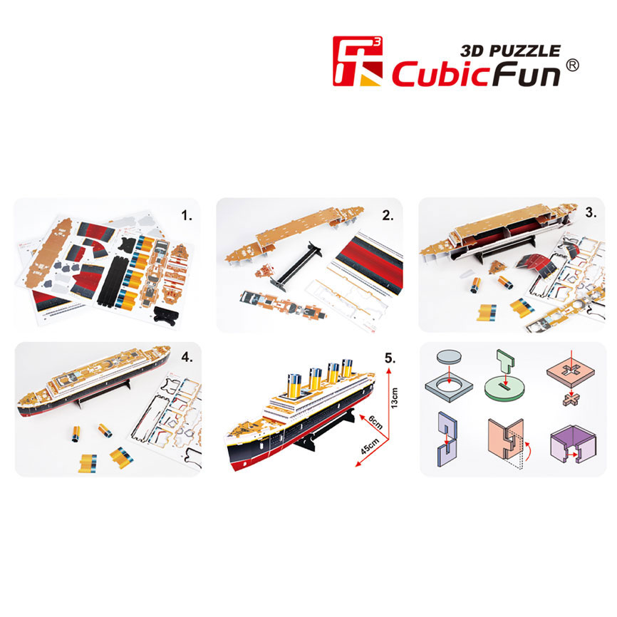 Titanik Maketa 3D Puzzle - pogled 4
