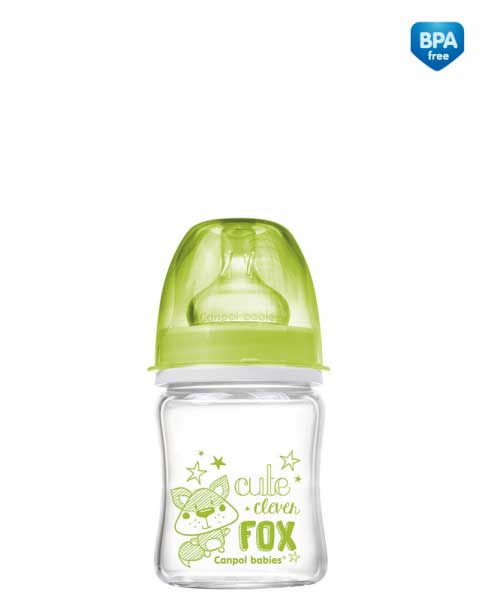 Canpol Staklena flašica za bebu EasyStart Anticolic 120ml Forest Friends 79/001 - pogled 4