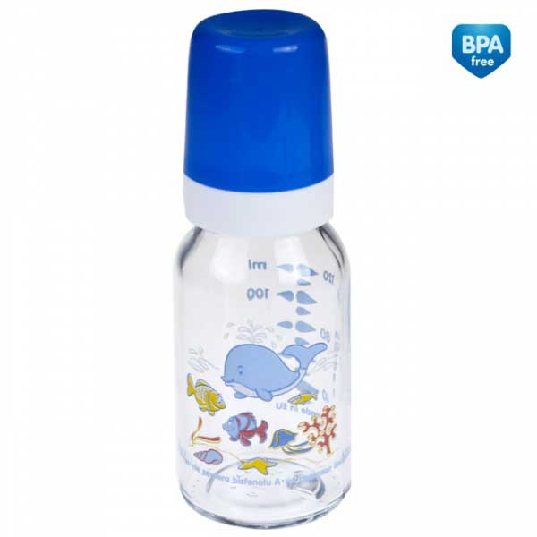 Canpol Baby Staklena flašica 120 ml Retro print 42/202 - pogled 4