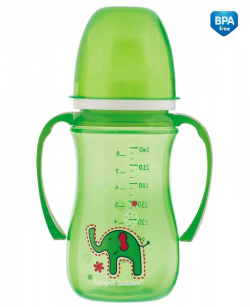 Canpol Bebi flašica za učenje Non-spill EasyStart Colorful Animals 240ml 35/208 - pogled 4