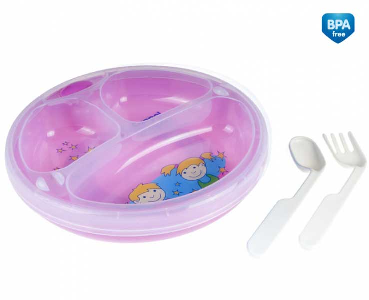 Canpol Bebi Tanjir sa pregradama, poklopcem i priborom za jelo 9/216 - pogled 4