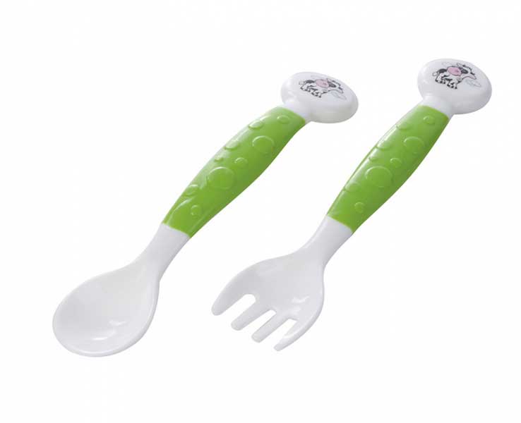 Canpol Set fleksibilnog pribora za jelo za decu - kašika i viljuška Kravica 56/580 - pogled 4