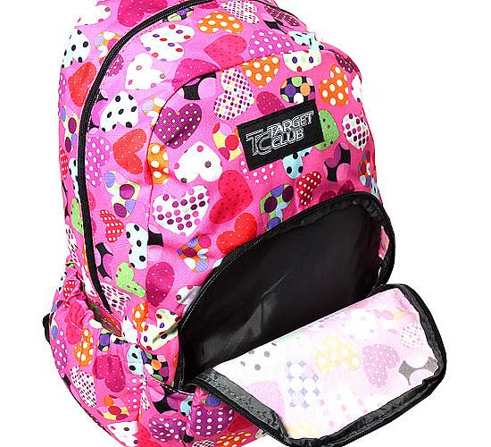 Target Club Ranac za školu Hearts pink 17217 - pogled 4