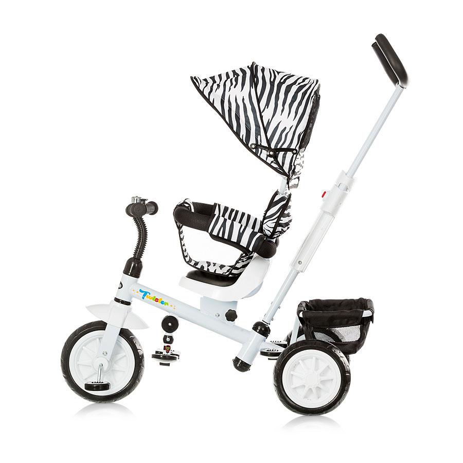 Chipolino tricikl - guralica TWISTER Bela - šara Zebra - pogled 4