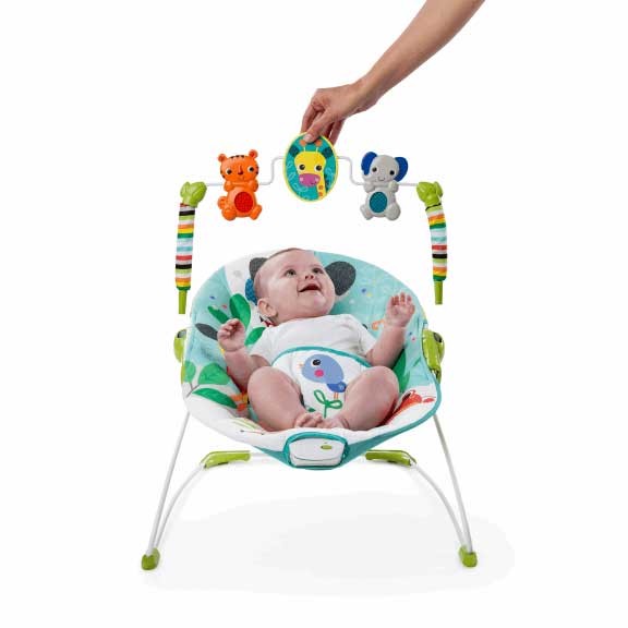 Bright Starts Ležaljka za bebe sa vibracijom Jungle Stream - pogled 4