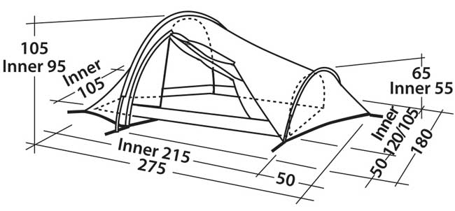 Tunel šator za dve osobe Robens Challenger 2 130070 - pogled 4