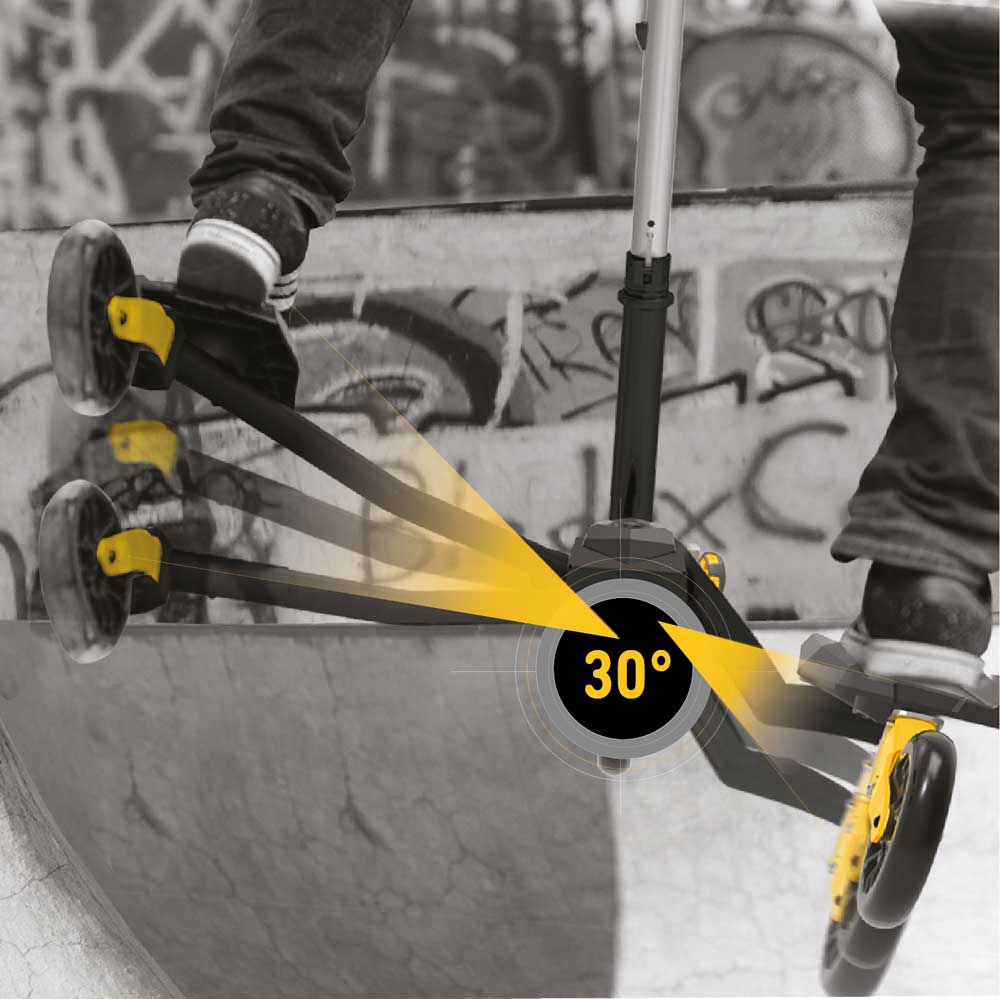 Smart Trike Ski skuter - trotinet do 100kg  Z7 Yellow - pogled 4