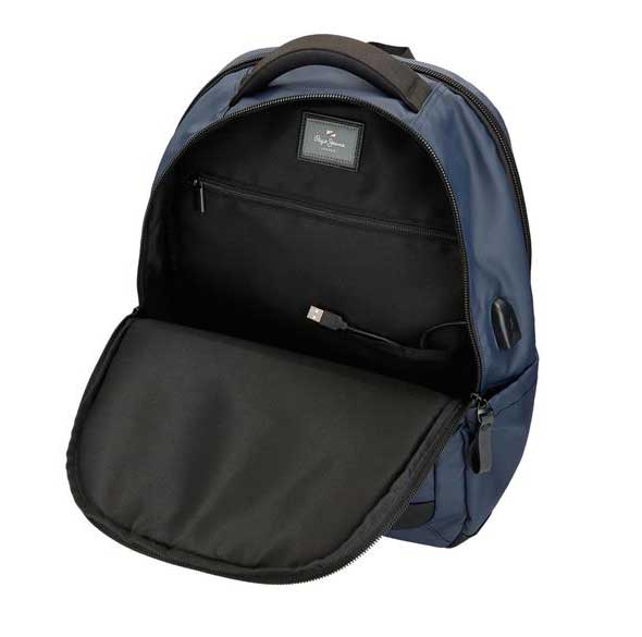 Ranac 44cm sa pregradama za laptop i tablet Pepe Jeans Hoxton blue 73428 - pogled 4