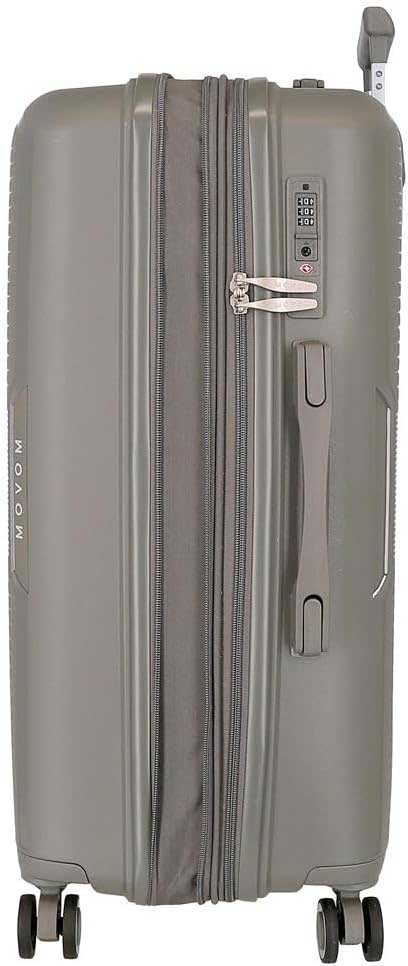 Komplet proširivih kofera od polipropilena 55cm-68cm-78cm Movom Inari grey 53294 - pogled 4