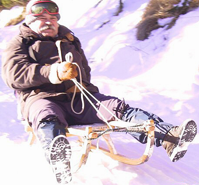 Klasične drvene sanke 90 cm (993010) - pogled 4