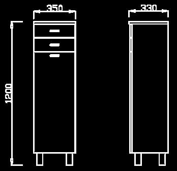 Kupatilski set Klasik sa umivaonikom, ogledalom i ormarićem - pogled 4