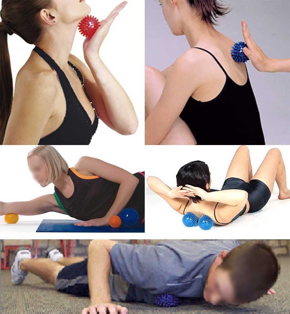 Lopta za masažu 9cm MSD crvena - pogled 4