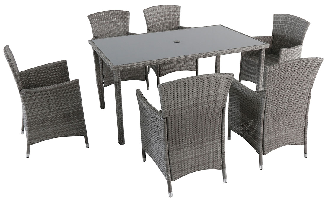 Baštenska Garnitura Java Grey - 6 Fotelja i Sto  - pogled 4