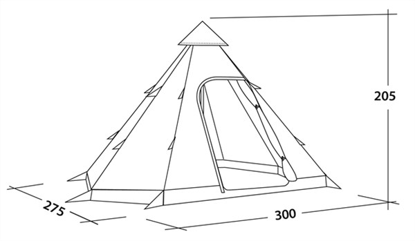 Šator za četiri osobe Easy Camp Tipi Tribal Colour 120180 - pogled 4