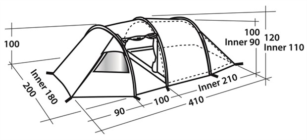 Šator za tri osobe Easy Camp Spirit 300 120242 - pogled 4