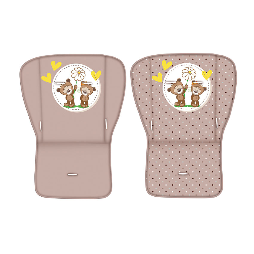 Kolica za blizance sa opremom Lorelli Twin Beige Daisy Bears 10020071730 - pogled 4