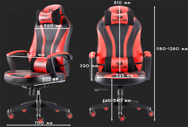 Radna anatomska stolica RedDragon C101 - pogled 4