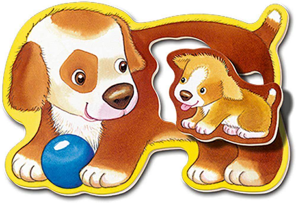 Ravensburger puzzle 12 delova - 6 u 1, Životinje 07176 - pogled 4