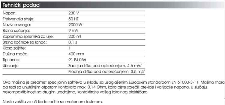 Električna lančana testera Womax WKS2000 78420000 - pogled 4