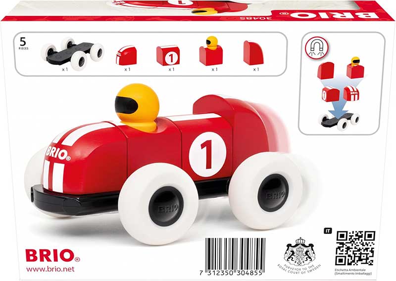 Igračka Trkački automobil od drvenih magnetnih kockica 30485 - pogled 4