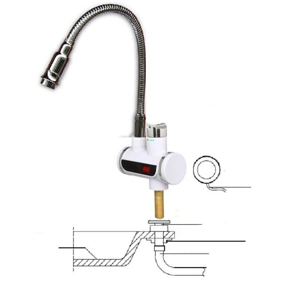 Sapir protočna slavina sa grejačem vode i savitljivim izlivom SP-7100-IEF 2378 - pogled 4