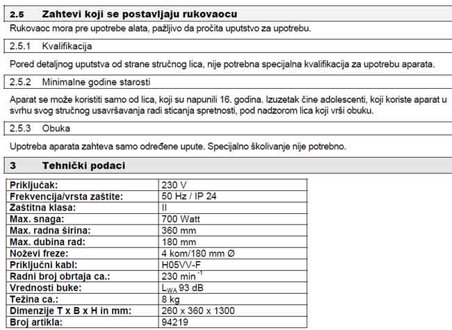 Baštenska električna freza GF700E - pogled 4