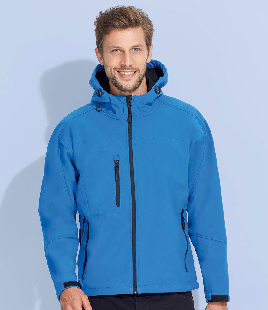 Sols Muška Softshell jakna sa kapuljačom Replay Blue veličina XS 46602 - pogled 4