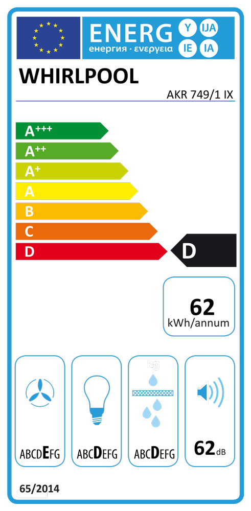 Ugradni aspirator Whirlpool AKR 749/1 IX - pogled 4