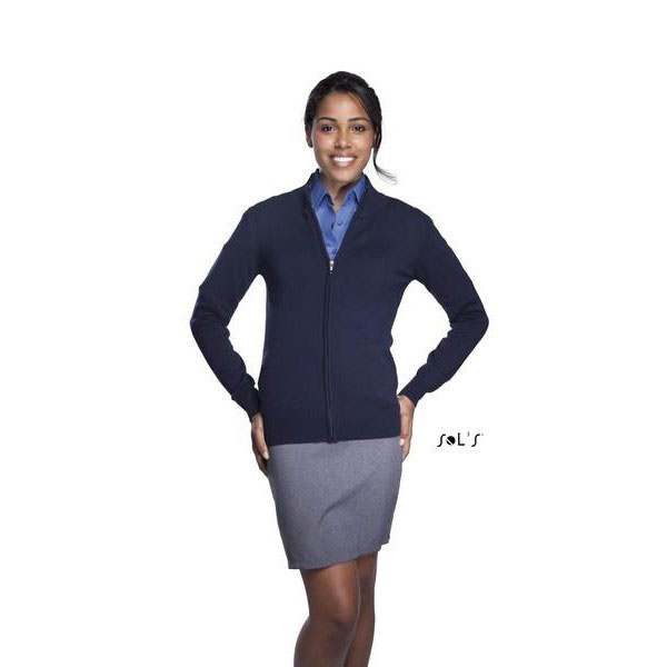 Sols Ženski džemper sa rajsferšlusom Gordon Women Grey veličina S 00550 - pogled 4