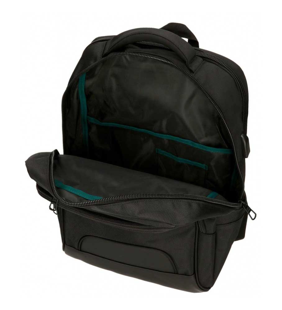 Ranac 44cm sa pregradama za laptop i tablet Pepe Jeans Bromley black 70625 - pogled 4