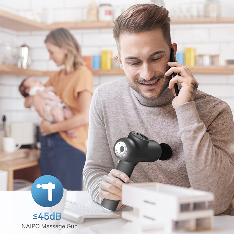 Bežični ručni masažer za perkusionu masažu Naipo Fascial Gun MGG-2103 - pogled 4