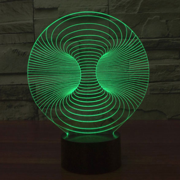 Black Cut 3D LED Lampa Vortex Multicolor - 9 boja - pogled 4