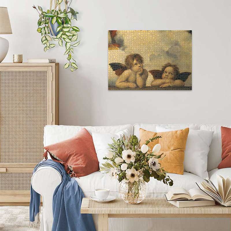 Ravensburger puzzle Art - Raffaello Sanzio - Cherubini 1000 delova - pogled 4