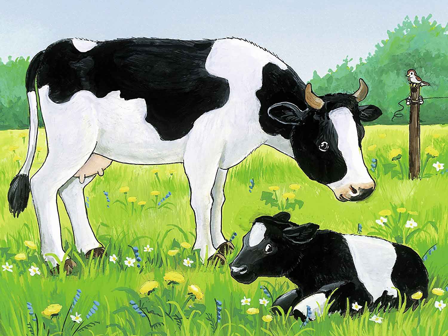 Ravensburger puzzle kocke Childrens Puzzle Cubes - Farm Animals 12 kocki  RA07471 - pogled 4