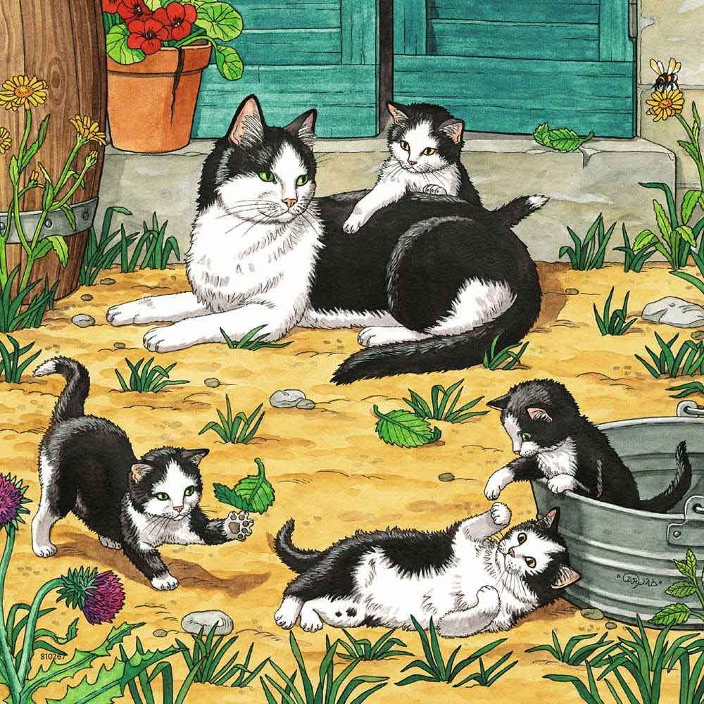 Ravensburger puzzle Dečije puzle - 3x49 - Životinje - Mace - Kučići - Cats and Dogs  3x49 delova RA08002 - pogled 4