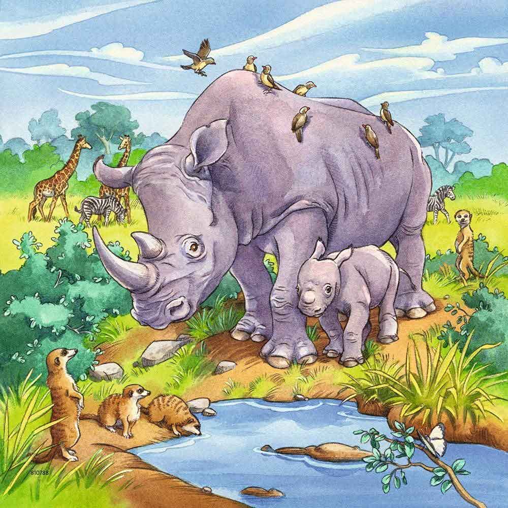 Ravensburger puzzle Dečije puzle - 3x49 - Životinje - Wild Animals 3x49 delova RA08003 - pogled 4